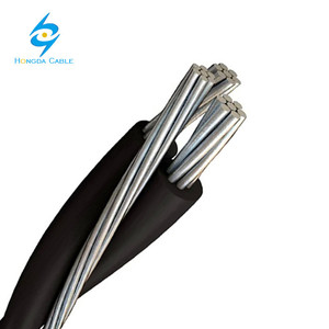 2 * 6AWG + 1 * 6AWG Triplex bükülmüş servis XLPE yalıtım malzemesi ile bırakma teli 6/7 alüminyum 3x6AWG kablo AAC ACSR havai - Product Image 3