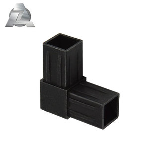 Black ABS Two <strong>Way</strong> L Type Plastic 25*25*1.2mm <strong>square</strong> Tube Corner Connectors - Product Image 1
