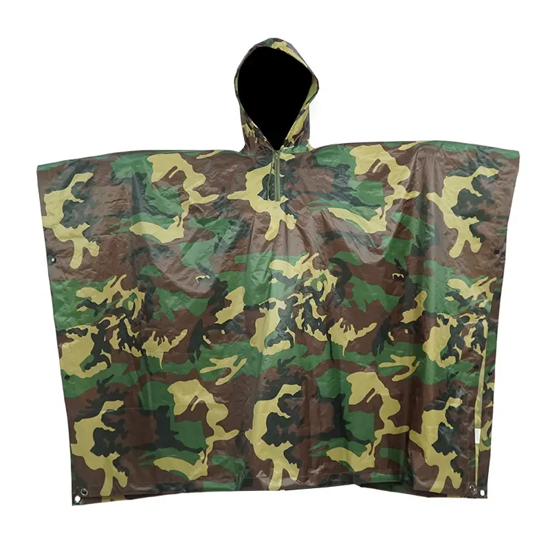 Imperméable imperméable camouflage imperméable Poncho polyester pvc imperméables