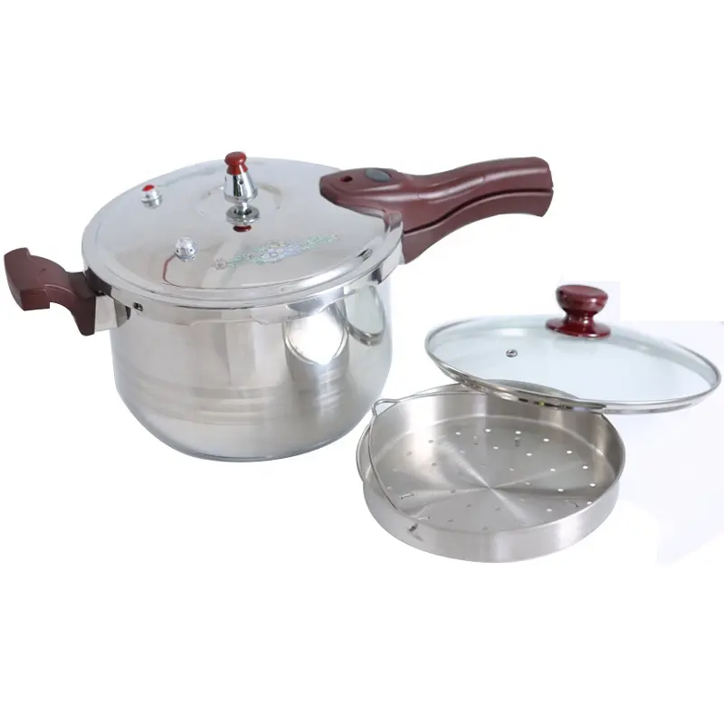 5l 22Cm Hot Selling Multi-Safety Home Cookware Gepolijste Pot Roestvrijstalen Snelkookpan