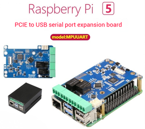 MPUUART <strong>Raspberry</strong> <strong>Pi</strong> 5 PCIE Development Board <strong>USB</strong> <strong>Serial</strong> Port Expansion RS485 with Isolation RS232 USB2.0