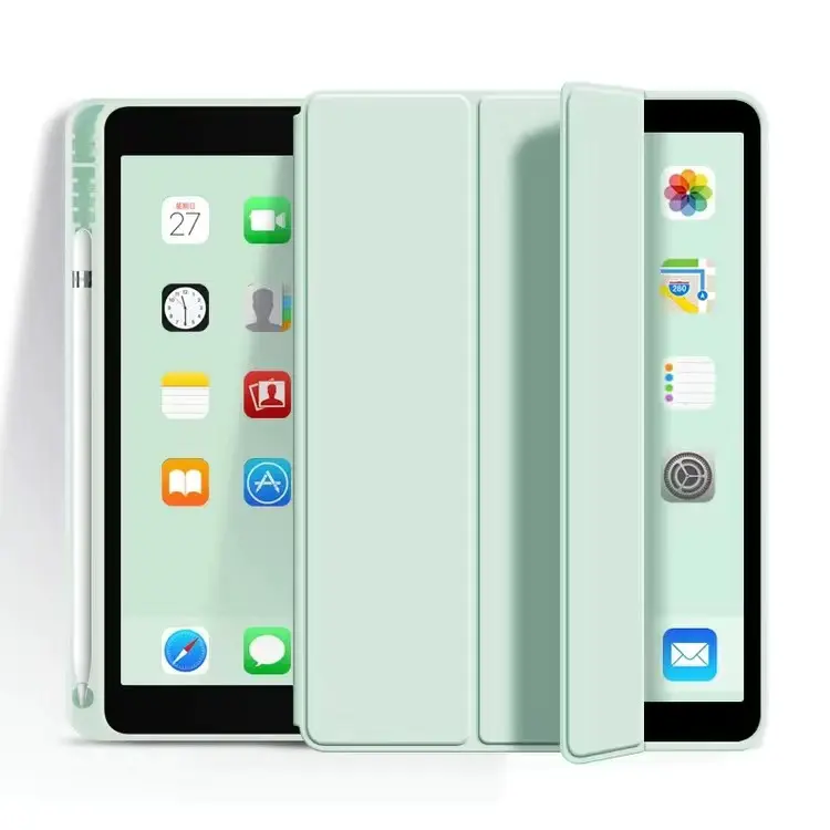 מקרי לוח עבור iPad 5th 6th 7th 8th דור מקרה עבור iPad אוויר 4 2020 כיסוי עבור iPad מיני 5 רך TPU עיפרון מחזיק מקרה