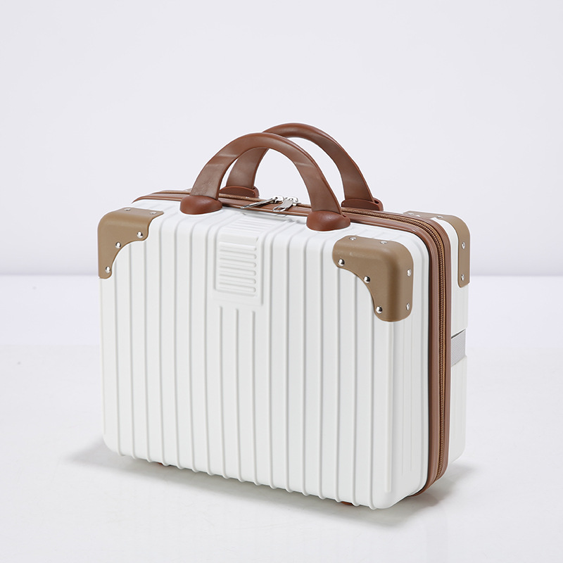 Retro four-corner design (white with brown corners)