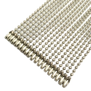 צבעוני ברזל כדור חרוזים מחזיקי מפתחות, 2.4mm ארנק מתכת כדור חרוזים שרשרות עם מחברים, תג שרשרות