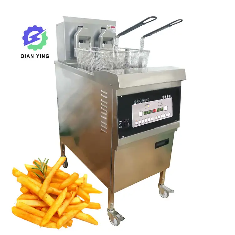 Автоматическая электрическая жареная курица и картофель фри, делая Лифт фритюрница для продажи