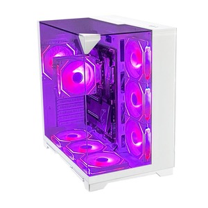 Pcooling Настольный игровой чехол для ПК с полным корпусом для компьютера Atx / M-Atx / Mini-Itx под заказ закаленное стекло черный цвет чехол для ПК - Product Image 3