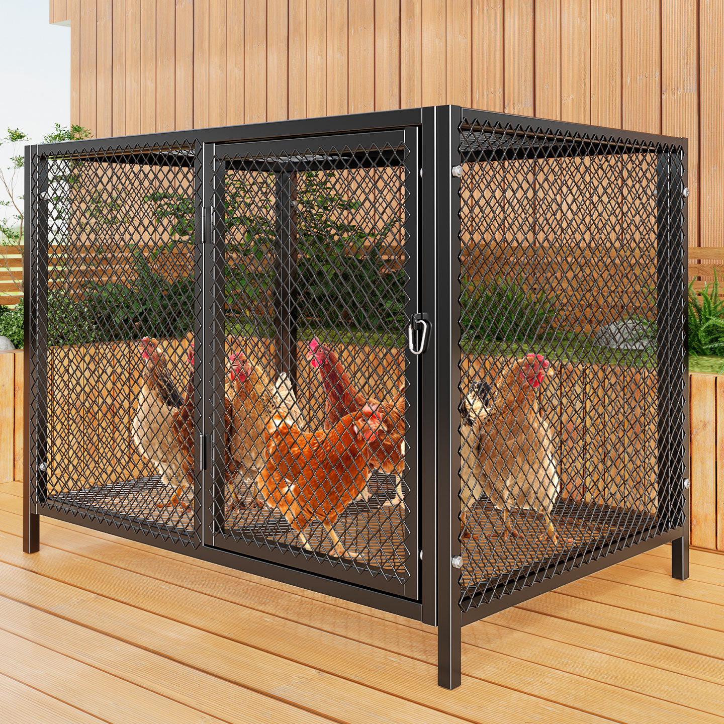 Cage à poulet noire 80cm