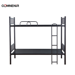 Одна остановка школьная мебель общежитие Queen Size хорошее качество Loft <span class=keywords><strong>Bed</strong></span> Hostel взрослые металлические двухъярусные кровати с лестницей - Product Image 3