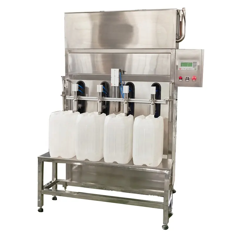 Máquina semiautomática de llenado de botellas de agua de 4 cabezales y 19 litros Máquina de llenado de botellas de 5 galones