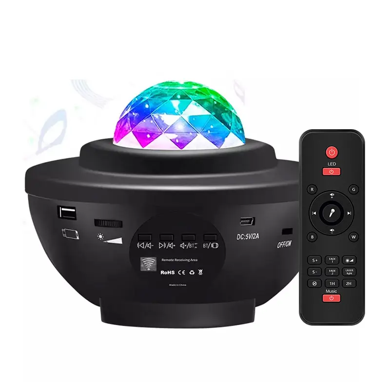 Music Player Aurora Estrela Projetor Inteligente RGB Starry Stage DJ Lâmpada Speaker Kids Bedroom Lava LED Night LightFor Child Kids Gift