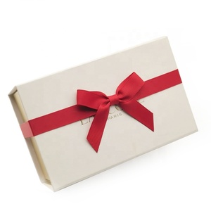 E-magic-lazo rojo de satén preatado, lazo elástico con lazo elástico para embalaje de caja de regalo, venta al por mayor - Product Image 6