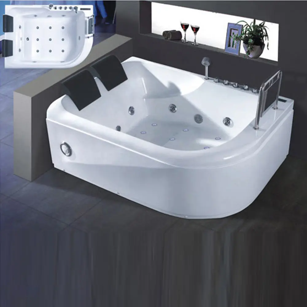 BALISI 1.8m bagno vasca da bagno spa interna colore bianco due cuscini 2 persone con TV massaggio vasca idromassaggio ad angolo standard gratuita