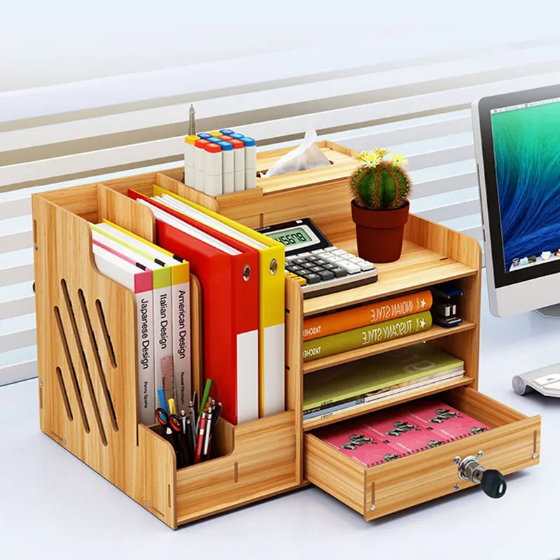 Alta Qualidade Mesa De Cabeceira De Madeira Prateleira Multi Função Livros Prateleira Toy Rack Tabletop De Madeira Multi Layer Storage Shelf