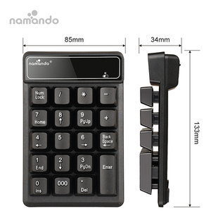 19 <strong>Keys</strong> USB Mechanical Wire Numeric Keypad <strong>Keyboard</strong> Mini Number Keycaps Numpad <strong>Keyboard</strong> for Laptop Desktop PC <strong>Computer</strong> Notebook - Product Image 2