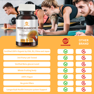 Ganoherb oem/odm 3 ב 1 רישי נגודרמה לוסידום לחלץ כמוסת אבקת פטריות רישי - Product Image 4