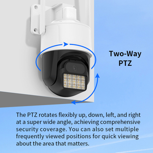 กล้องรักษาความปลอดภัยอัจฉริยะระบบเสียงไร้สาย4MP 5/2.4GHz สัญญาณเตือนสีแดงสีน้ำเงินการจัดเก็บข้อมูลการ์ด Micro SD การเชื่อมต่อ NVR - Product Image 3