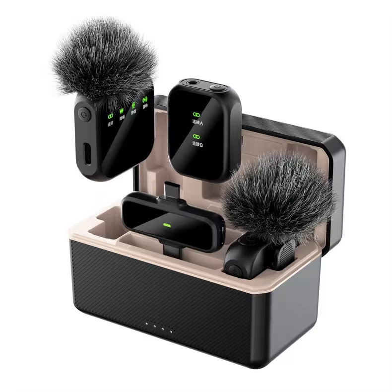 2mic for Type-c & Ip & 3.5mm Grey