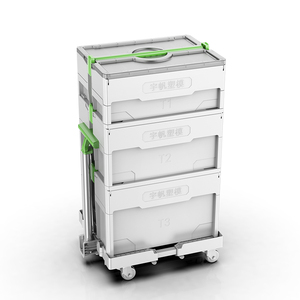OEM可定制PP塑料和铁移动组合工具箱套装可堆叠手推车工具箱 - Product Image 6
