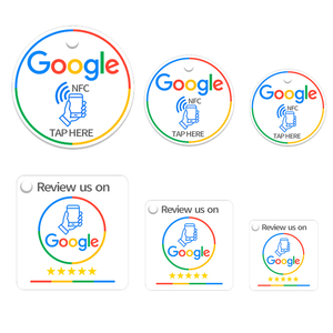 Custom 12cm X 12cm Acrylic Transparent Plastic Qr <strong>Code</strong> Scan Nfc 213 Pvc Google Review Nfc Card Tap Google Map Review