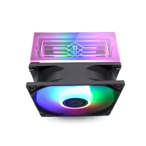 RGB-Lüfter und CPU-Kühler für Gaming 2 Kupfer-Kühlkörper rohre ARGB-Lüfter mit 3-poliger Stroms chnitt stelle für Intel-Prozessoren - Product Image 3