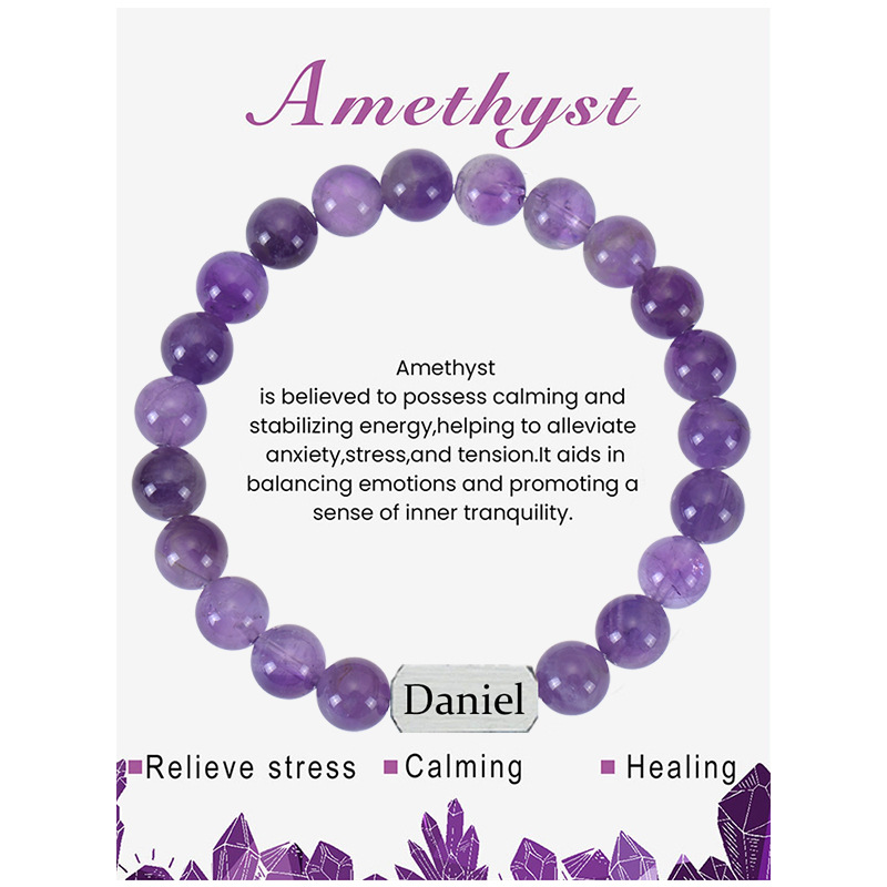 Pulsera de amatista morada