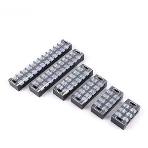 Bloque de terminales de Motor TB2504 4P M4 Conectores de cable Bloques de terminales 25A 600V Terminal fijo con orificio de tornillo - Product Image 1