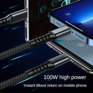 Data Cable 3 in 1 USB Cable 100W Type C Multi-function <strong>One</strong> to Three Lines 1.2m Cable <strong>Charger</strong> for iphone - Product Image 6