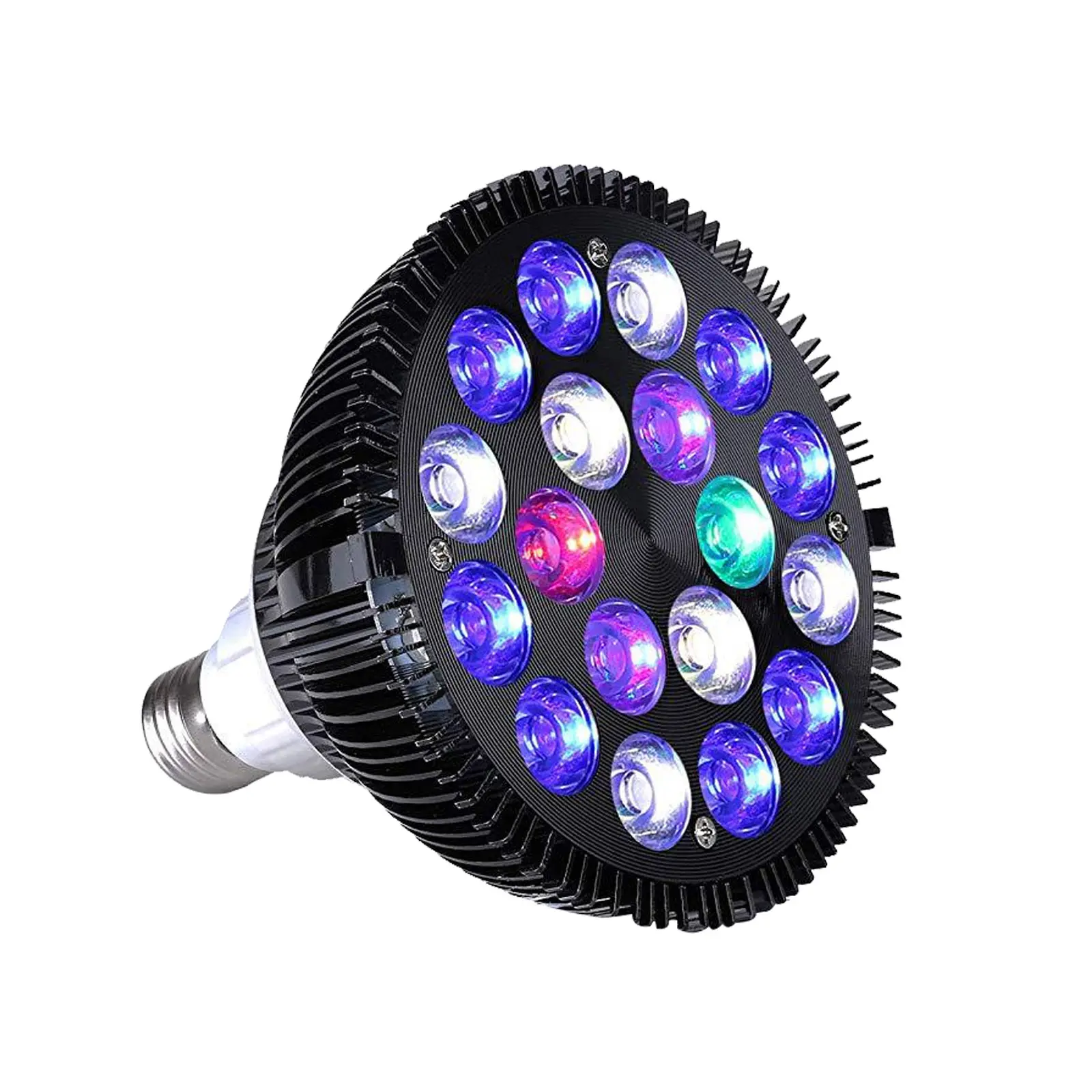 Cusomik 54 Watt Led acquario lampadina spettro completo E27 Base bianco blu coltiva la lampada per corallo acqua salata Fish Tank Reef Light