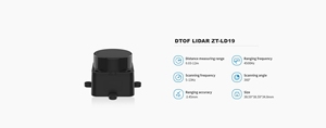 Портативный лазерный сканер 10000h LD06 Pro Lidar 360 градусов DTOF, диапазон 12 м с кронштейном Raspberry Pi для ROS robot Sensor