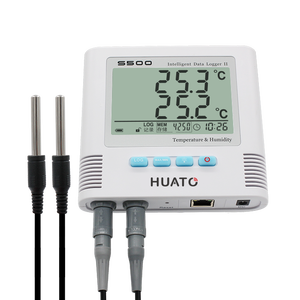 HUATO Registrador de datos de temperatura digital TCP/IP(RJ45) Solución de sistema de monitoreo en línea en tiempo real para sala de almacenamiento - Product Image 1