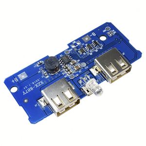 5V 2Aパワーバンク充電器モジュール充電回路基板ステップアップ電源モジュール2AデュアルUSB出力1A入力 - Product Image 5