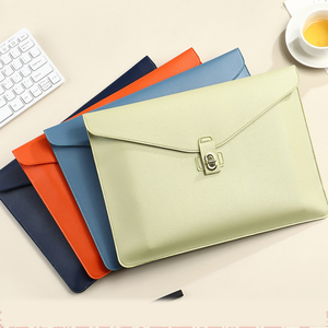 <span class=keywords><strong>A4</strong></span> Formaat Papier Bestand Waterbestendig Ins Bestand Map Pu Lederen Map Gepersonaliseerde Logo Office Soft Document Houder - Product Image 3