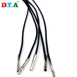Cuerda elástica negra con puntas de púas de acero Cuerda elástica de punta en T de longitud personalizada para cuaderno DIY - Product Image 2
