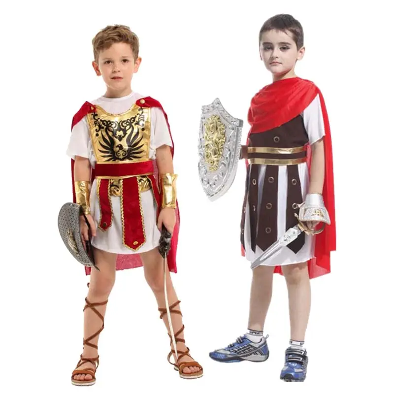 Fiesta de Halloween Carnaval Niño Niños Niña Guerrero Romano Gladiador Caballero Medieval Disfraz 2017