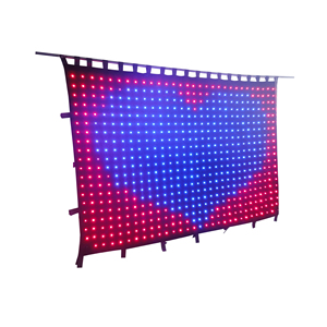 Vendita calda P18CM LED Suono Attivo DMX512 Video Tenda RGB Vision Tenda RGB Software Tenda Per La Cabina DJ Matrix - Product Image 6