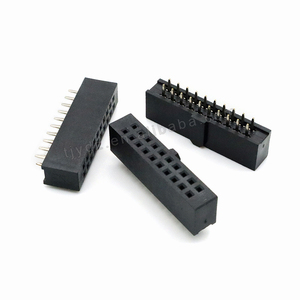 Pcb socket connector 2.54mm pitch double row for samtec with positioning 2*5/<strong>8</strong>/10/12/15/17/20/25P Female Pin <strong>Header</strong> - Product Image 1