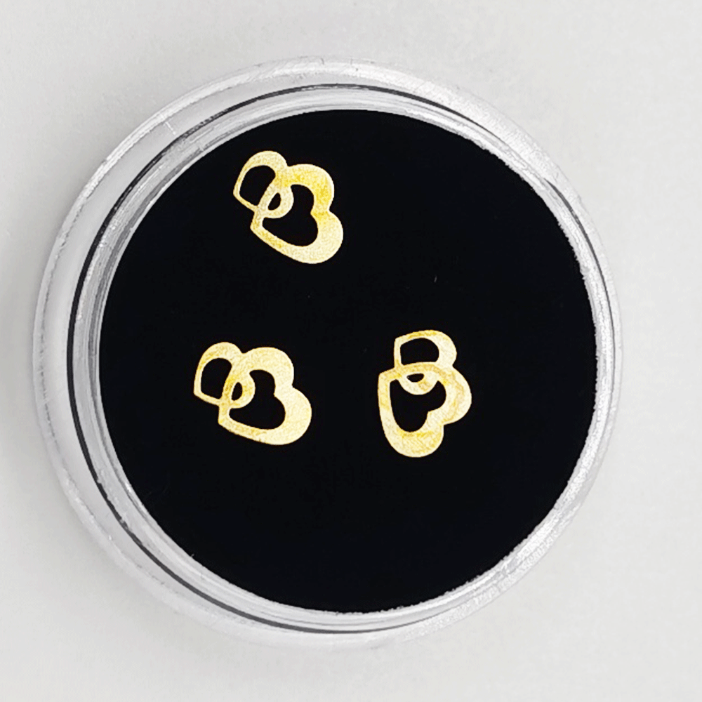 Double hert shape tooth gems