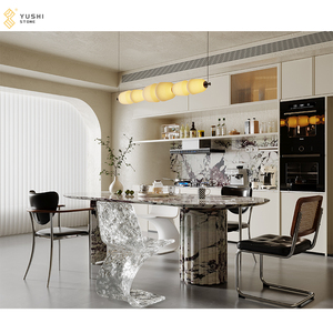 Yushi biệt thự khách sạn trang trí sang trọng ý calacatta Viola phiến đá cẩm thạch cho tường Panel gạch - Product Image 4