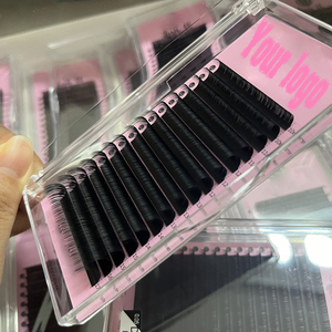 ขนตาต่อขนตาปลอมขนมิงค์สีดำด้านสำหรับต่อขนตาแคชเมียร์แบบพัดได้ง่ายมี0.05 0.03 0.07 C D CC DD J B - Product Image 6