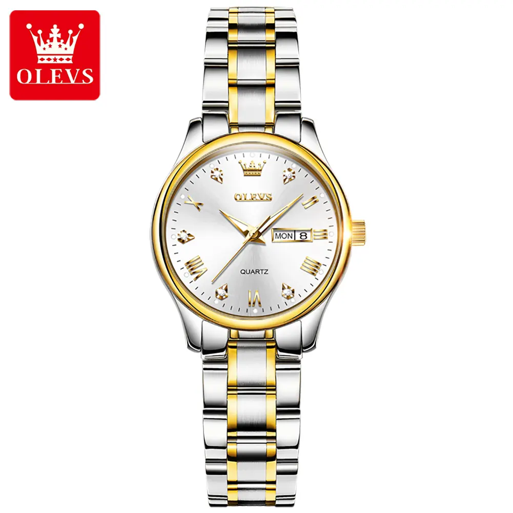 Olevs relógio de pulso de diamantes mulher, relógio de quartzo elegante, preço barato, senhoras, pulseira de aço inoxidável, 5563