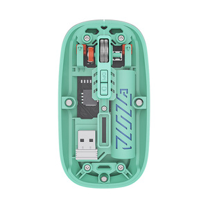 Hot Selling Transparente USB-Typ-C-Schnitts telle Wiederauf ladbare optische drahtlose Maus Mini 3D-Stil für Desktop-Office-Laptops - Product Image 2
