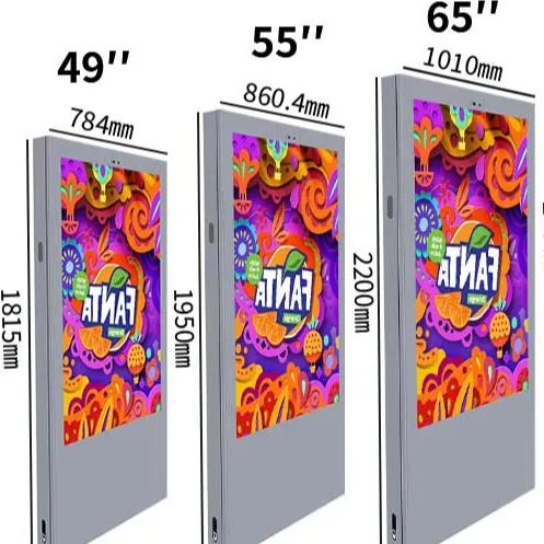 75 inç yüksek parlaklık su geçirmez dış mekan dijital tabela açıkhava reklamcılığı LCD ekran fiyat dijital tabela Kiosk
