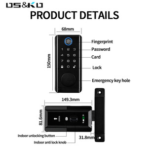 3-punkt-türschloss mit tastatur heim intelligentes steppverschlussverschluss fingerabdrucke eigenmarke schlüssellos eingangs-türschlösser - Product Image 6