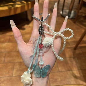 小红树春季限量版钥匙扣梦幻海洋风格，时尚合金材质敏捷蝴蝶珍珠外壳 - Product Image 5