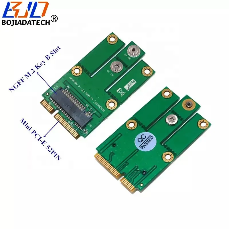 Mini PCI-E MPCIe 52PIN a M.2 NGFF Key-B tarjeta Convertidora de módulo inalámbrico para módem GSM 3G 4G LTE WWAN