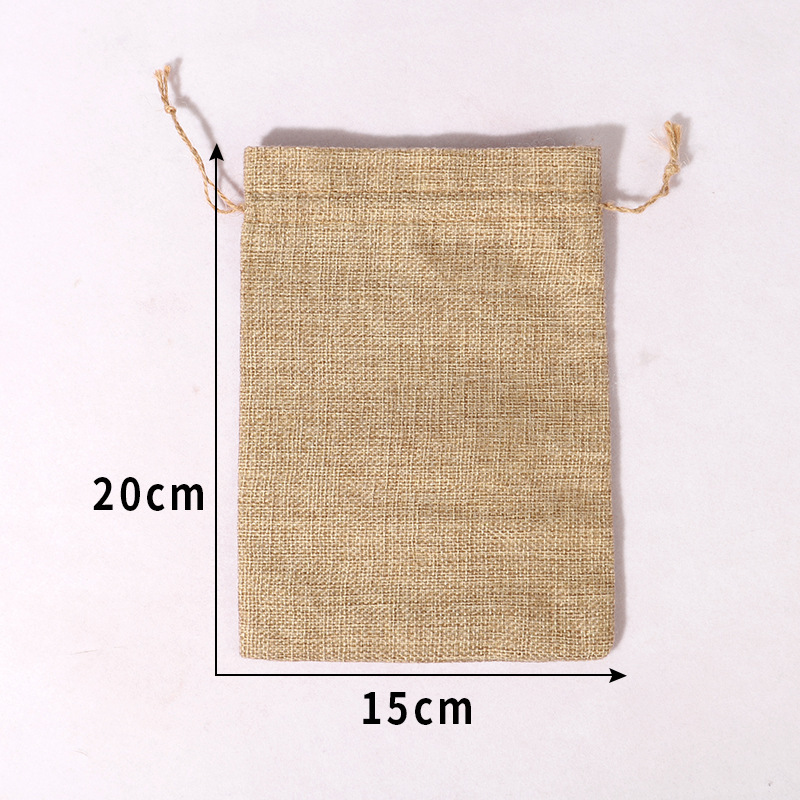 Sac en chanvre style corde de chanvre 1520cm-couleur chanvre originale