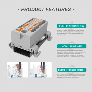 UTL Contatct JUT15工業用配電端子ブロック19P入力6mm出力2.5mmワイヤーコネクタ用 - Product Image 5