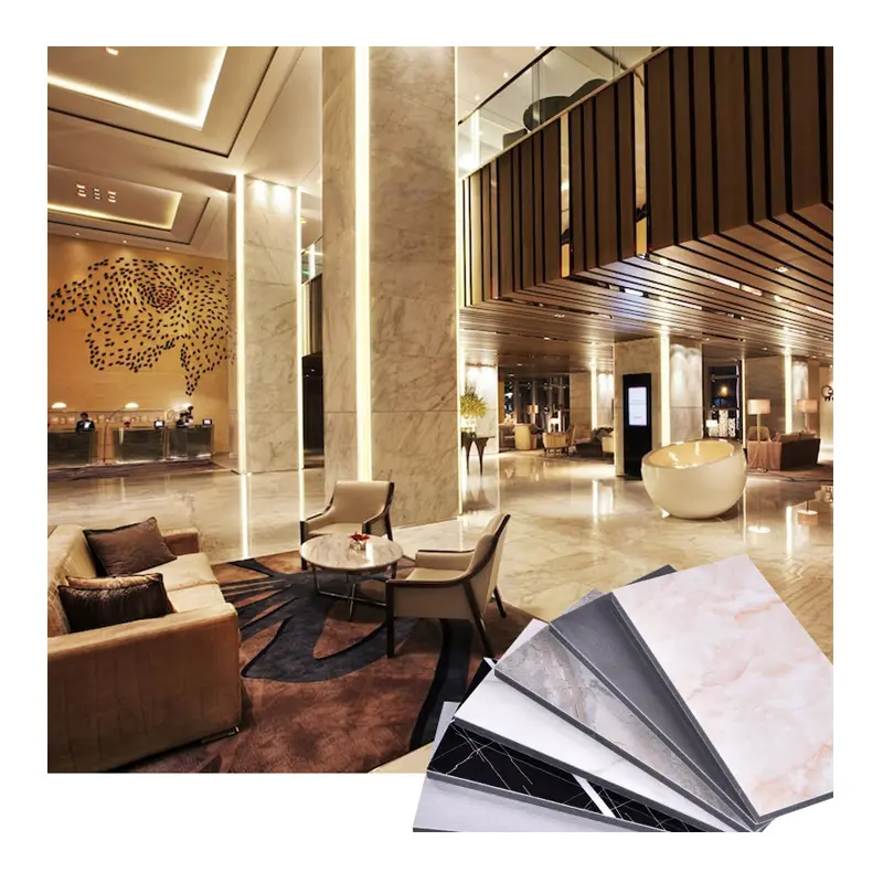 Feifan einkaufszentrum/hotel/heim dekoration wandplatte leichte aluminiumverkleidung pvc-wandplatte kohlenstoff-kristall feuerfeste platte