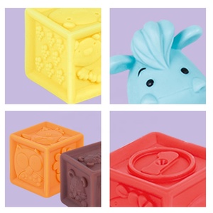 Baby Squeeze Toy Early Education Toy Number Animal <strong>Pattern</strong> Silicone <strong>Building</strong> <strong>Blocks</strong> Stacking Soft Rubber <strong>Blocks</strong> Set - Product Image 4