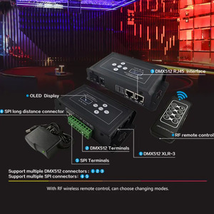 BC-100 ЖК-экран таймер DMX512 контроллер программируемый цифровой светодиодный полосатый контроллер Rgb Dmx Рождественский свет беспроводной контроллер - Product Image 6
